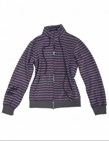 Y2K 보더 지퍼 후드티 더블 지퍼 한국 스트릿 페어리 그런지