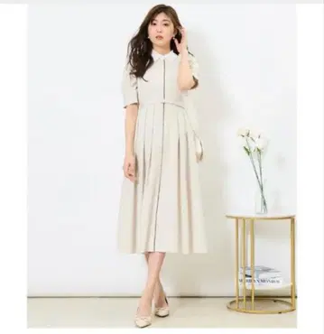 스윙 루 바이컬러 셔츠 원피스