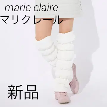 새상품 미사용 마리끌레르 골프 레그 워머 다운 화이트