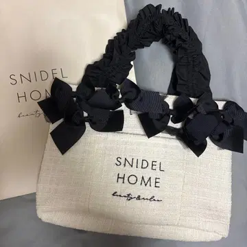 SNIDEL HOME 스나이델 홈 트위드 리본 백