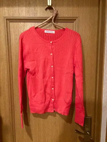 뷔르데사봉 울 가디건 핑크