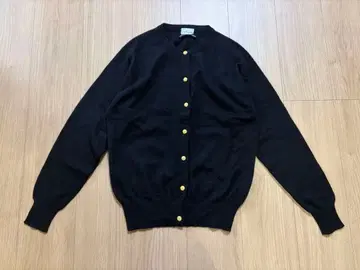 레어 퓨어 캐시미어 100% 가디건 블랙