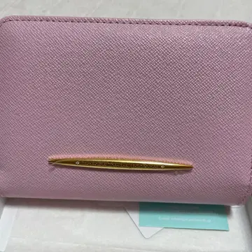 Samantha 악어 엠보싱 핑크 접이식 지갑