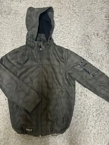 Roots 73 체크 무늬 후드 부착 자켓