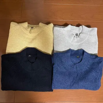 유니클로 니트 남성용 L 4벌 세트