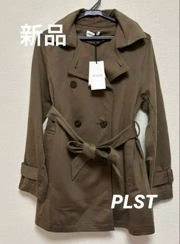 [ 새상품 ] 플라스테 본딩 저지 미들 기장 후드 트렌치코트