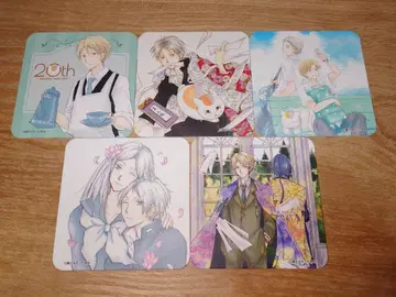 나츠메 우인장 카페 혜택 코스터 세트 2 냥코센세 타누마 나토리 마토바