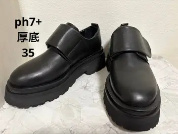 새상품급 ph7+(피아카세테) 블랙 통굽 로퍼 35