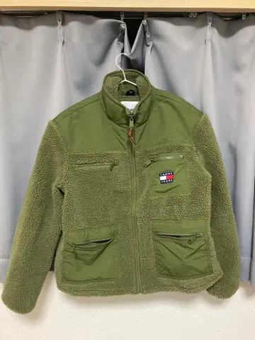 TOMMY HILFIGER 플리스 자켓 S 사이즈 올리브 그린