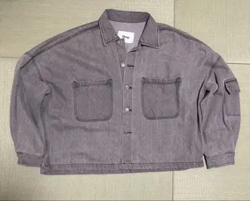 짧은 기장 데님 자켓 그레이 한국 y2k