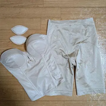 브라이덜 이너 상하의 세트 / 뷔스티에 E75 거들 L / 브라이덜 블루