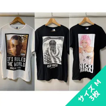 [ H&M ] RAP TEE 아티스트 티셔츠 M 사이즈 3개 세트