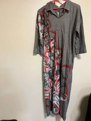 요캉 릴리 패턴 셔츠 원피스 가을/겨울