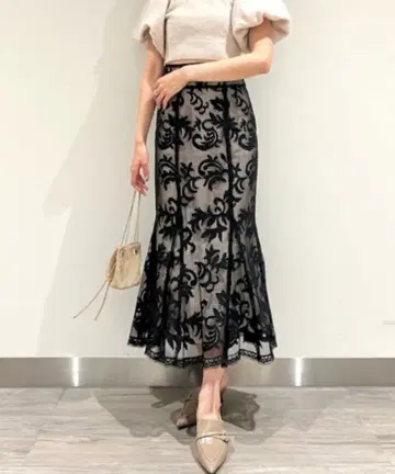 SNIDEL 레이스업 머메이드 스커트