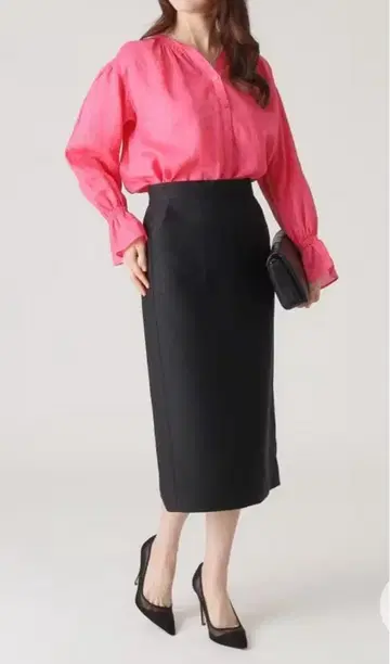 새상품급 쿠 드 샹스 타이트 스커트 블랙