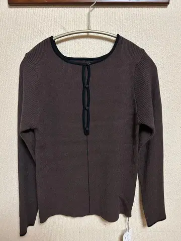 cloche 금기 완판 전후 2WAY 배색 리브 니트