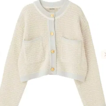 COCO DEAL 테이프얀 트위드 니트 자켓 가디건