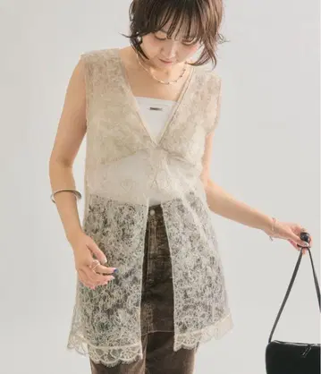 mystic 샤기 레이스 탱크 튜닉