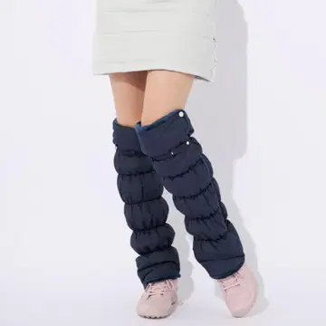 새상품 미사용 골프 레그 워머 다운풍 마리끌레르 골프 네이비