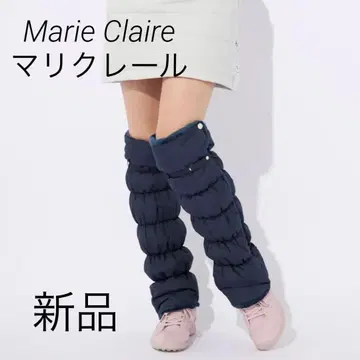 새상품 미사용 골프 레그 워머 다운풍 마리끌레르 골프 네이비