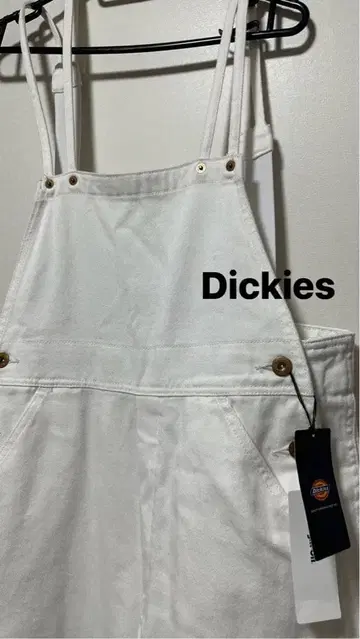 Dickies 화이트 오버롤