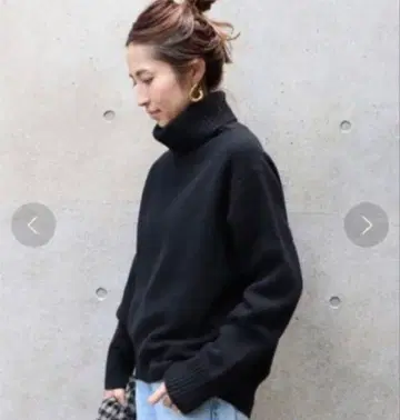 컨디션 최상 FRAMeWORK W/Ca 터틀 풀오버 니트 블랙