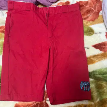 펑크 드렁커스 Dickies 하프 팬츠 빨간색