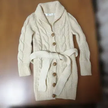 배너 바렛 케이블 니트 가디건