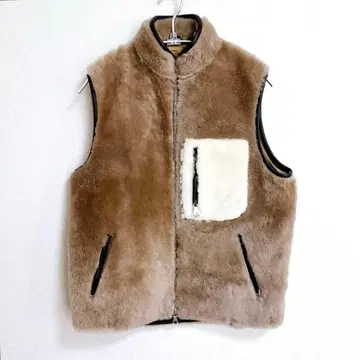 [ CINQUANTA ] 빔즈 사이즈 48 브라운 무스탕 베스트