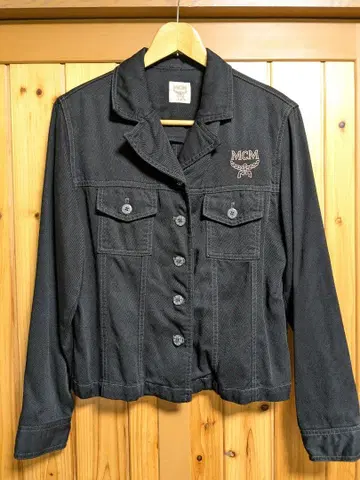 MCM 블랙 데님 자켓