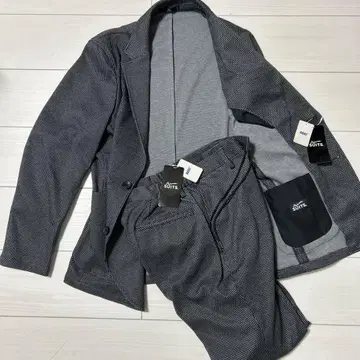 파자마 수트 M 사이즈 그레이 하운드투스 체크 패턴 미사용 새상품