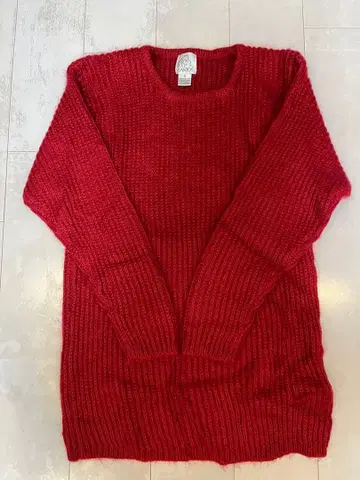 구제 의류 빨간색 니트 GANTOS Mohair Knit Sweater