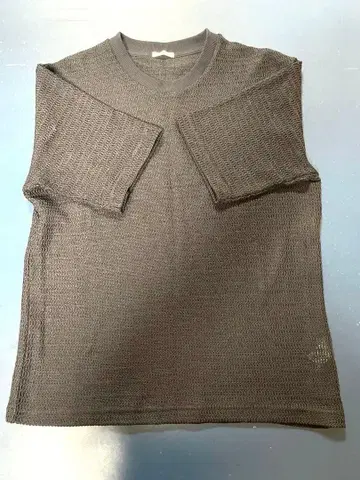 완판템! GU 메쉬 텍스처 5부 소매 T셔츠 블랙 즉시 구매 OK