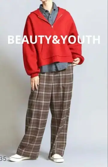 BEAUTY&YOUTH 턱 와이드 스트레이트 팬츠