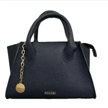 snidel 블랙 가죽풍 숄더백 핸드백 2way