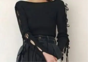 택 포함 새상품 snidel 홀 디자인 니트 풀오버 화이트