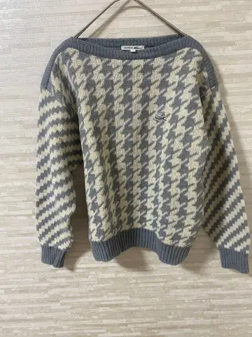 LACOSTE 하운드 투스 스웨터 그레이 40