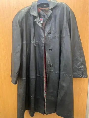 Wily 일본제 롱 영국 고급 가죽 코트 천연 가죽 여성용 빈티지