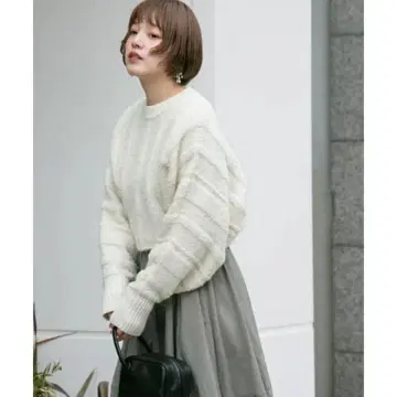 kbf 루프얀 자카드 니트 니트