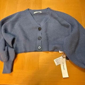 LILY BROWN 블루 V넥 가디건 F 사이즈