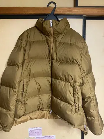 새상품급 LUSUD 야마다야 카멜 다운 자켓 탈부착 가능 후드