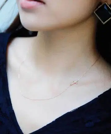 [eimy istoire] K10 다이아 크로스 목걸이