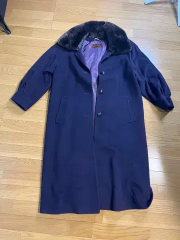 MAISON DE LILIANA 네이비 롱 코트