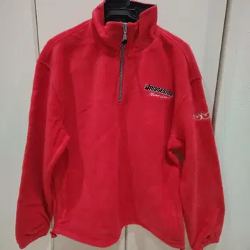 [ 새상품 ] 브릿지스톤 하프 지퍼 플리스 자켓 레드 L 사이즈