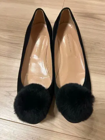 FABIO RUSCONI 퍼 플랫슈즈 발레 슈즈