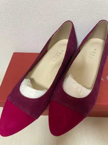 [ 미사용 ] REGAL 퍼플 스웨이드 펌프스 24.0cm