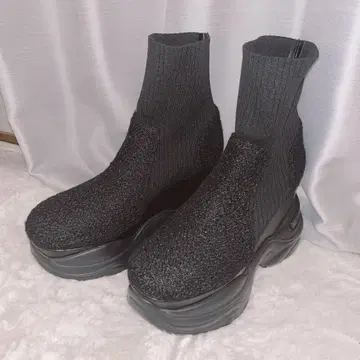 에스페란자 ESPERANZA 스니커즈 밑창 숏 니트 부츠