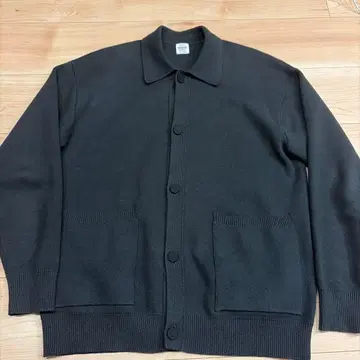 에디피스 니트 가디건 캐시미어 혼방 M 사이즈 차콜 그레이