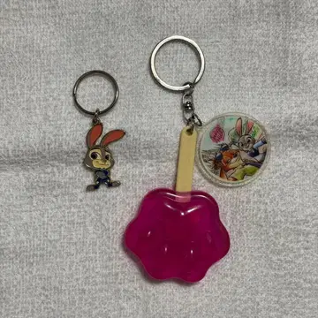 주토피아 닉 주디 키링 세트