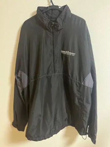 나일론 자켓 하프 지퍼 블랙